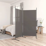 2-Panel Room Divider Living Room Bedroom Partition Privacy Protection Screen Room Separator Folding Dressing Wall Black Fabric