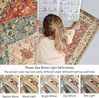 Soft Washable Boho Area Rug with Non-Slip Backing