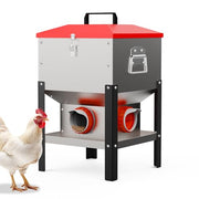 35LB Large Automatic Metal Chicken Feeder with 4 Ports