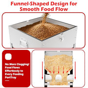 35LB Large Automatic Metal Chicken Feeder with 4 Ports