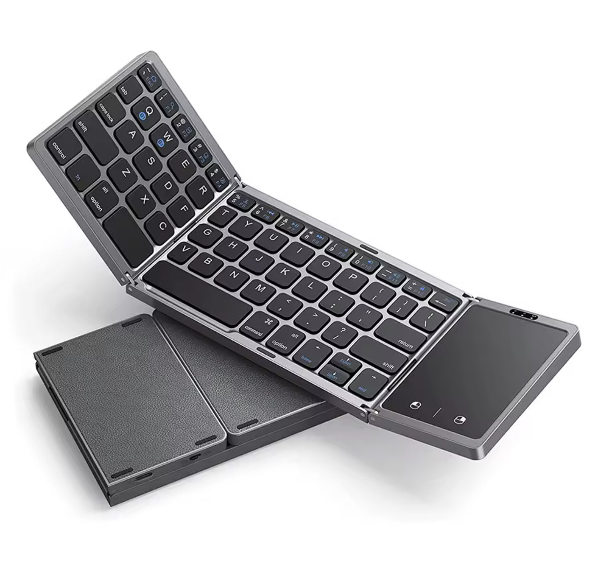 Foldable Wireless Bluetooth Keyboard Rechargeable Portable for PC Mac Smartphone Windows iOS Android