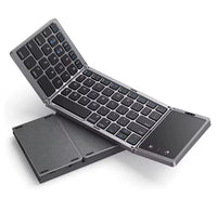 Foldable Wireless Bluetooth Keyboard Rechargeable Portable for PC Mac Smartphone Windows iOS Android