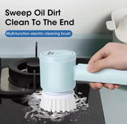 Cordless Rechargeable Rotary Scrubber with 5 Brush Heads