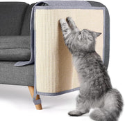 Left-Side Dark-Grey Sofa Arm Cat Scratch Protector – 43 × 36 × 28 cm
