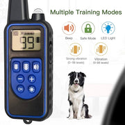 Dog Training Collar with 2600Ft Remote, Electronic Dog Collar with Beep, Vibration, Strong vibration, Light and Keypad Lock Mode, Waterproof Electric Dog Collar Set for Small Medium Large Dogs