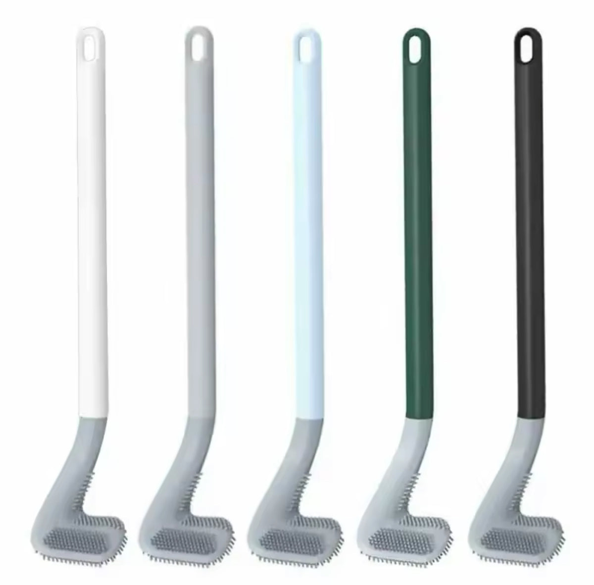Wall-Mounted TPR Toilet Brush Set – 5 Colours