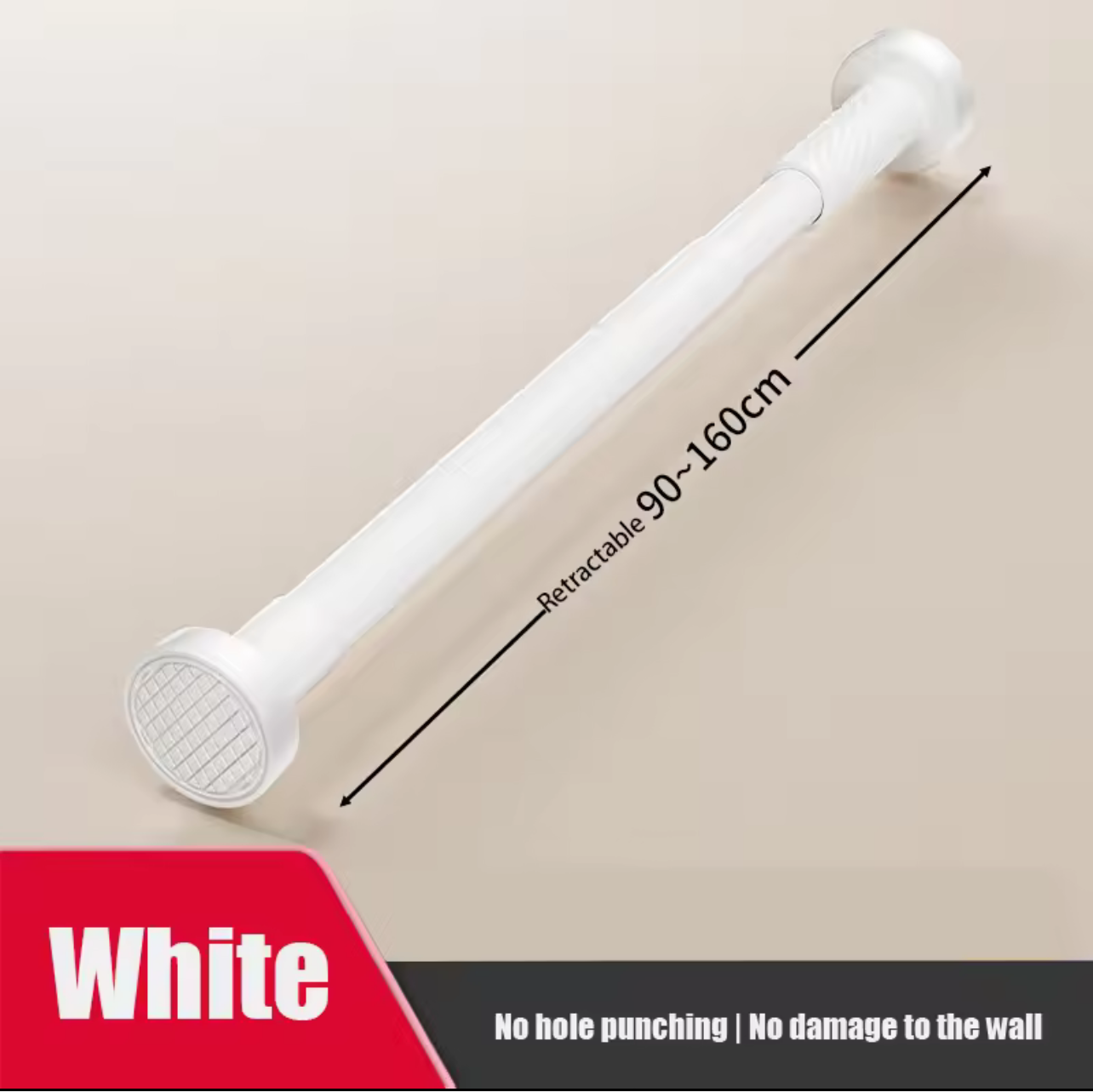 Adjustable Stainless Steel Drying Rack,Telescopic Curtain Rod for Bathroom,No Punch Expandable Pole for Clothes Quilt