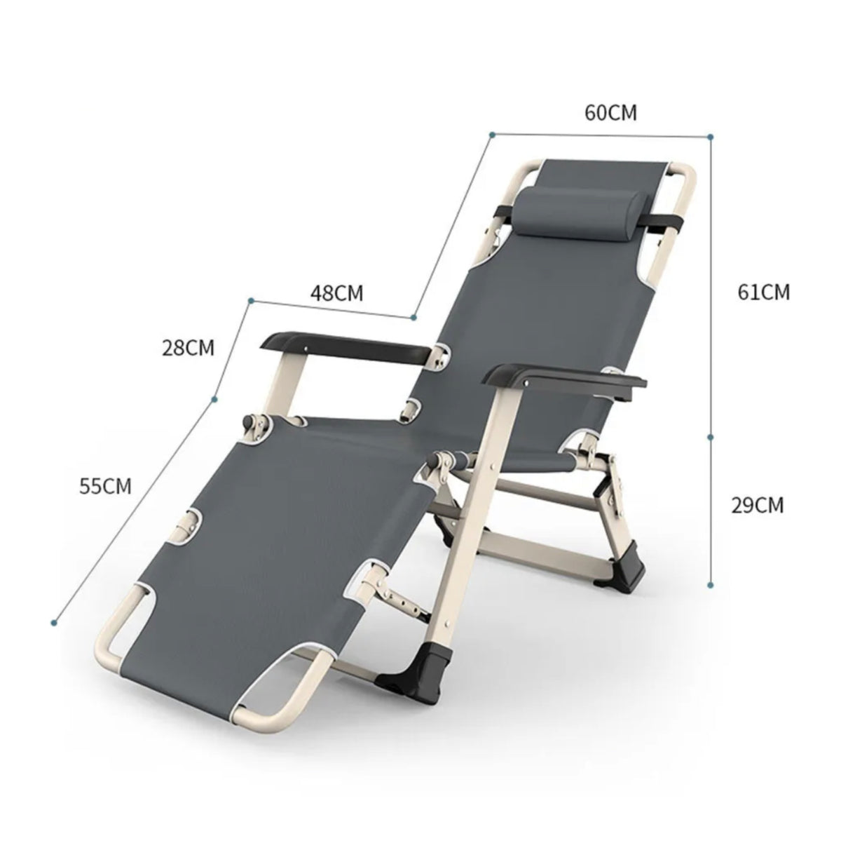 3-in-1 Folding Outdoor Lounger – Up to 150 kg