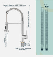 Chrome Pull-Out Kitchen Tap with 2-Mode Sprayer