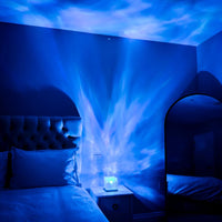 16-Colour Aurora & Ocean Ripple Cube Lamp – Rechargeable