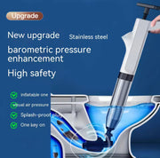 Toilet Plunger Drain Clog Remover High Pressure Air Drain Blaster Gun Drain Clog Remover Tool for Bathroom Sink Kitchen Clogged