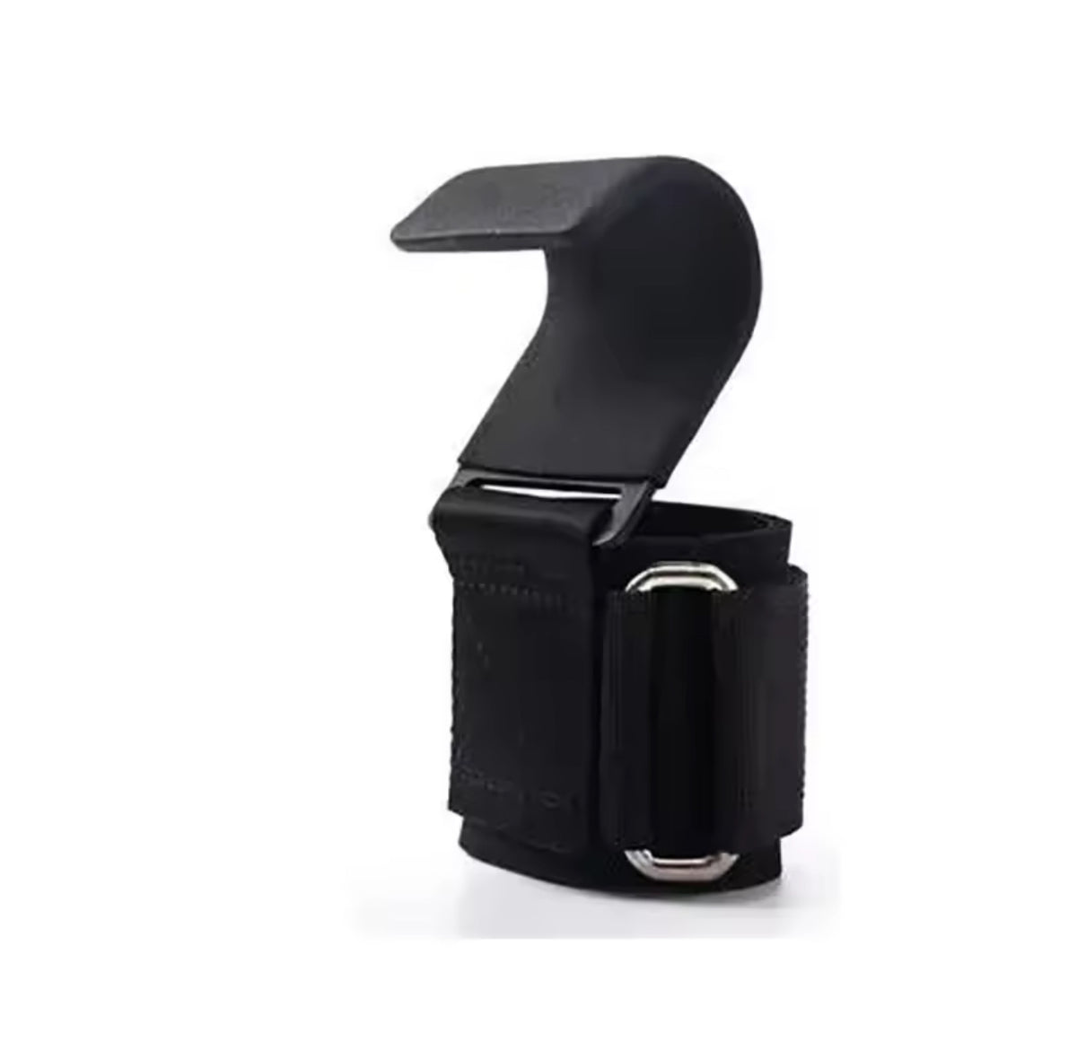 Weight-Lifting Hook Grips with Wrist Wraps