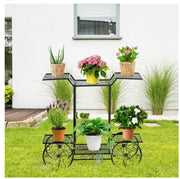 6-Tier Parisian-Style Metal Plant Stand – Black