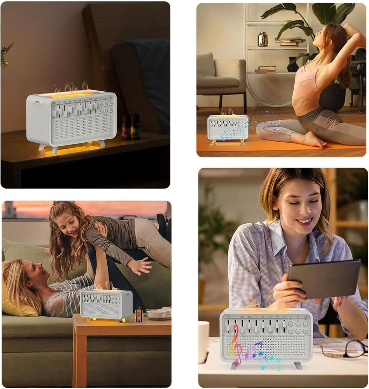 SleepBox Pro™ 3 in 1 Bluetooth Speaker White Noise Sleep Night Light Humidifier, All-in-one Machine Free Combination of 8 Group Nature Sound