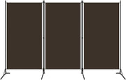 3-Panel Fabric Room Divider with Iron Frame – 4 Colours