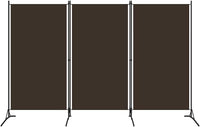 3-Panel Fabric Room Divider with Iron Frame – 4 Colours