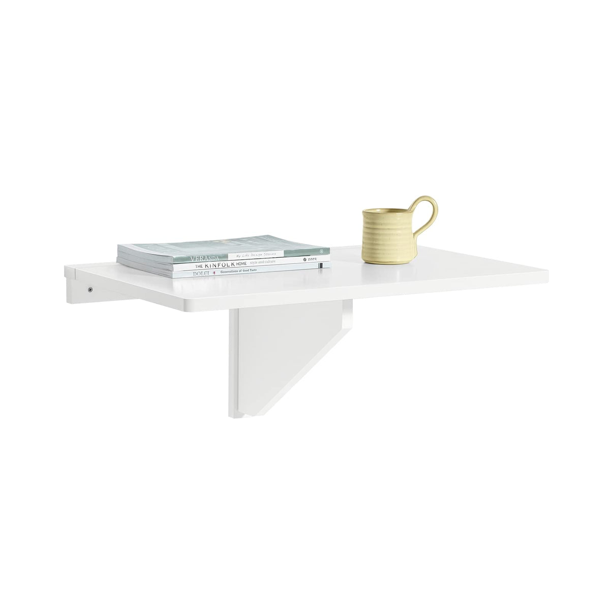 60 × 40 cm White Wall-Mounted Folding Table