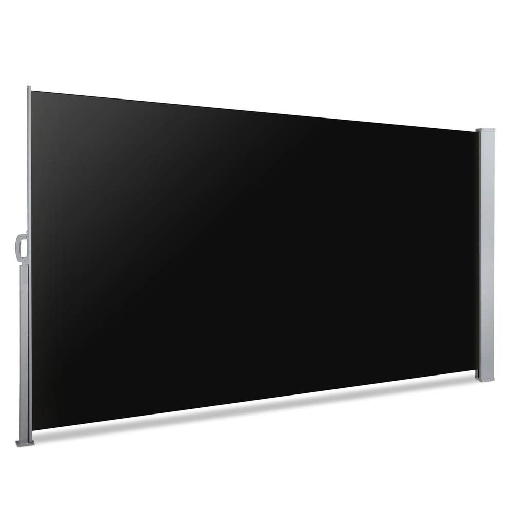 2 × 3m Retractable Outdoor Side Awning – Black