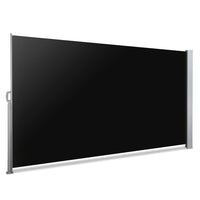 2 × 3m Retractable Outdoor Side Awning – Black