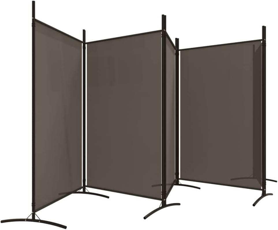 5-Panel Fabric Room Divider with Iron Frame – 4 Colours