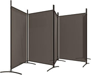 5-Panel Fabric Room Divider with Iron Frame – 4 Colours