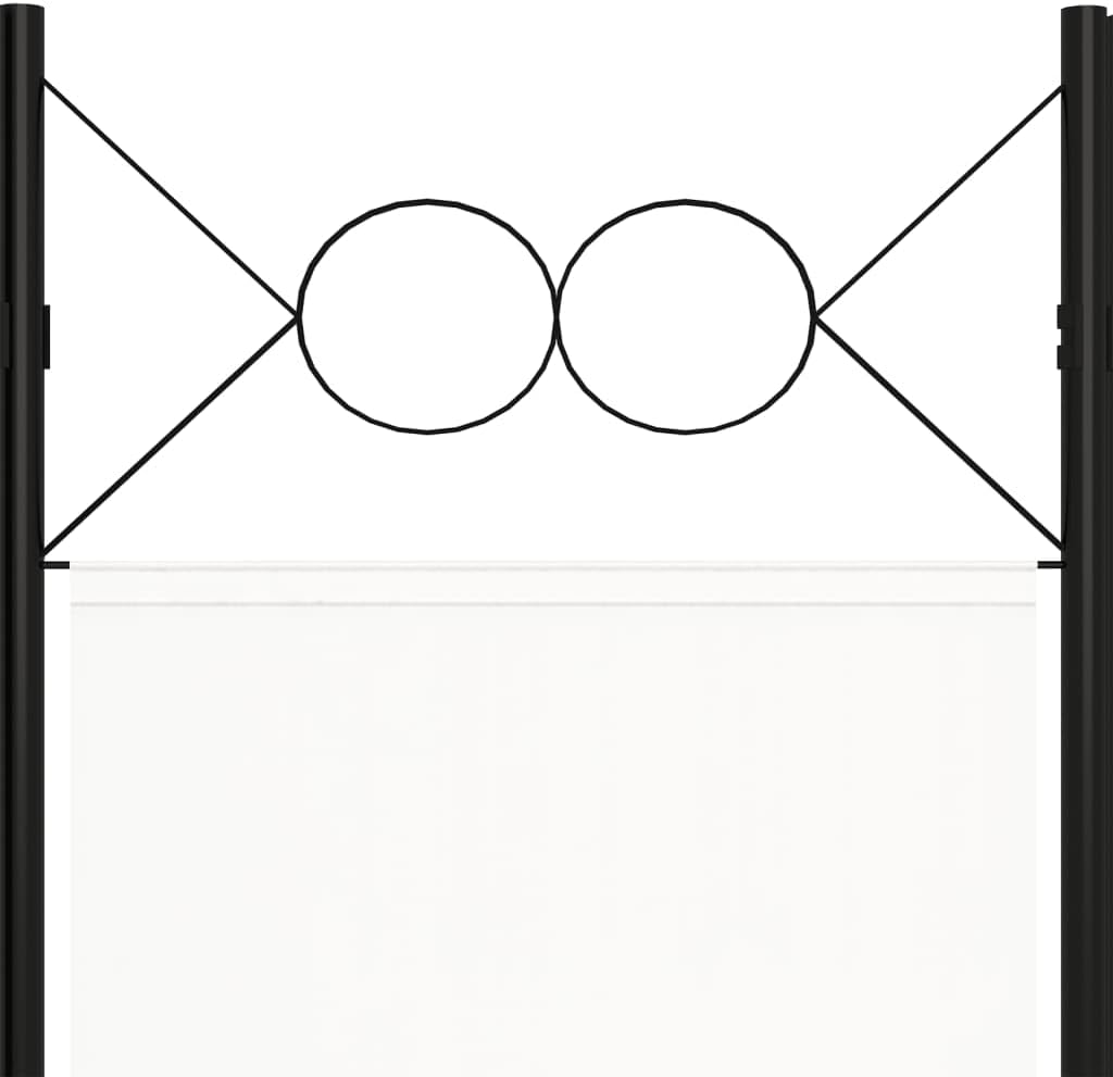 Cream 6-Panel Fabric Room Divider – 240 × 180cm