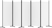 5-Panel Fabric Room Divider with Iron Frame – 4 Colours
