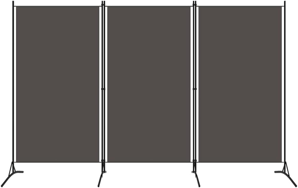 3-Panel Fabric Room Divider with Iron Frame – 4 Colours