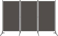 3-Panel Fabric Room Divider with Iron Frame – 4 Colours