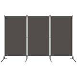 vidaXL Modern Room Divider with Foldable Design, 5-Panel Fabric Divider in White, Privacy Screen for Living Room and Bedroom, 433x180 cm