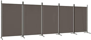 5-Panel Fabric Room Divider with Iron Frame – 4 Colours