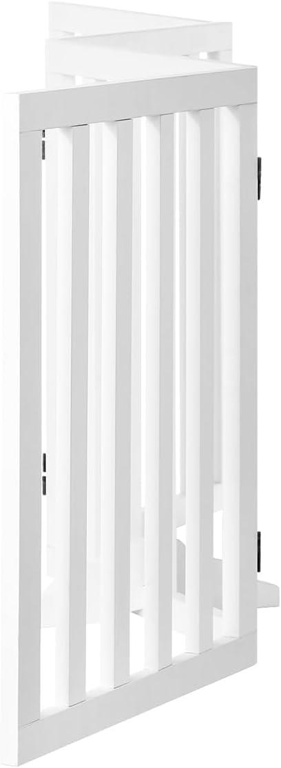 Freestanding Foldable MDF Pet Gate – 3 Sizes, White or Grey