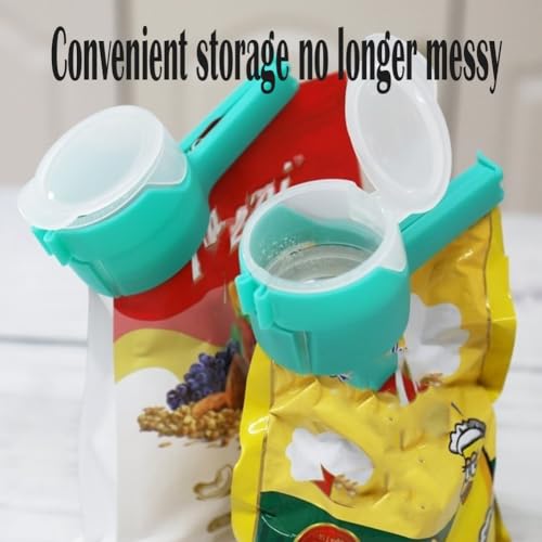 Reusable Bag-Sealing Clip with Pour Spout – White
