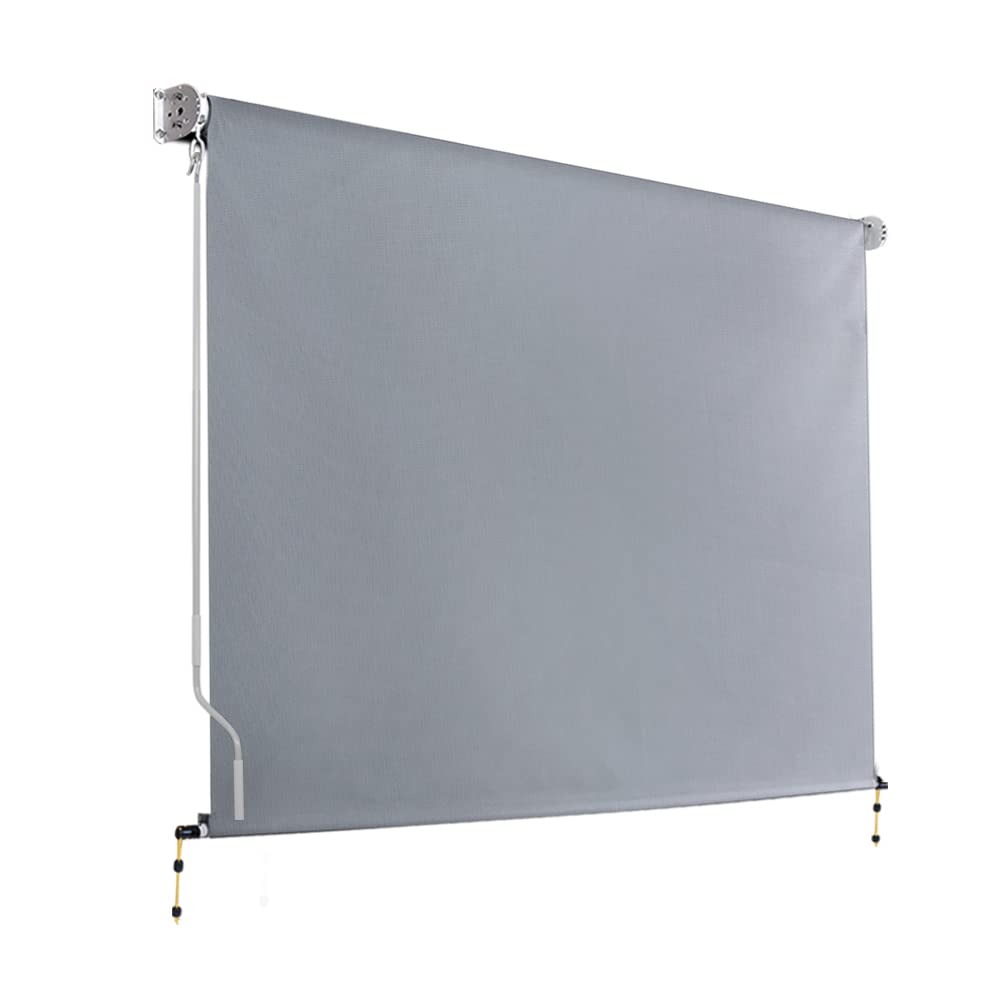 3 × 2.5 m Manual Outdoor Roller Blind – Grey