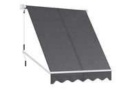 2.1 × 2.1 m Manual Retractable Outdoor Blind – Grey