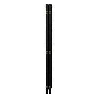 Black 4-Panel Pine & Woven-Rattan Room Divider – 170cm