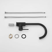 Matte Black Brass Kitchen Mixer Tap – 360° Swivel