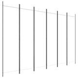 'vidaXL 6-Panel Room Divider in Black - Versatile and Foldable Partition, Made with Durable Fabric and Iron, Ideal for Bedroom and Living Room