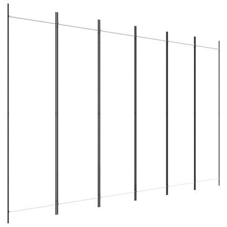 'vidaXL 6-Panel Room Divider in Black - Versatile and Foldable Partition, Made with Durable Fabric and Iron, Ideal for Bedroom and Living Room