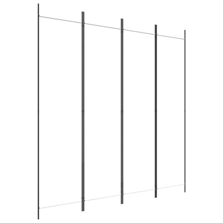 'vidaXL 6-Panel Room Divider in Black - Versatile and Foldable Partition, Made with Durable Fabric and Iron, Ideal for Bedroom and Living Room