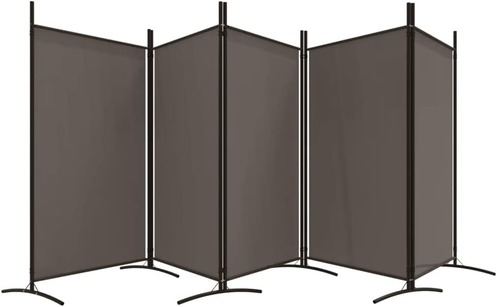 5-Panel Fabric Room Divider with Iron Frame – 4 Colours