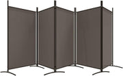 5-Panel Fabric Room Divider with Iron Frame – 4 Colours