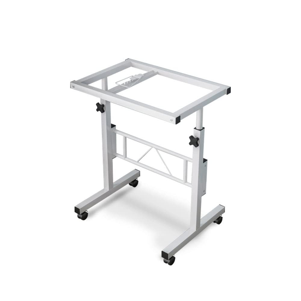 Grey Adjustable Mobile Laptop Desk with Tilting Top