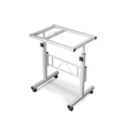 Grey Adjustable Mobile Laptop Desk with Tilting Top