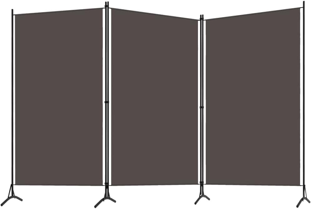 3-Panel Fabric Room Divider with Iron Frame – 4 Colours