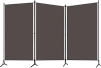 3-Panel Fabric Room Divider with Iron Frame – 4 Colours
