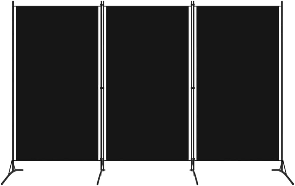 3-Panel Fabric Room Divider with Iron Frame – 4 Colours