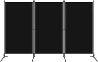 3-Panel Fabric Room Divider with Iron Frame – 4 Colours