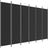 'vidaXL 6-Panel Room Divider in Black - Versatile and Foldable Partition, Made with Durable Fabric and Iron, Ideal for Bedroom and Living Room