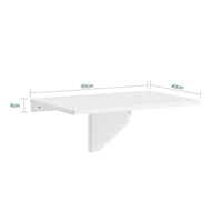 60 × 40 cm White Wall-Mounted Folding Table